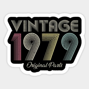 Vintage 1979 Original Parts Men Women Birthday Sticker